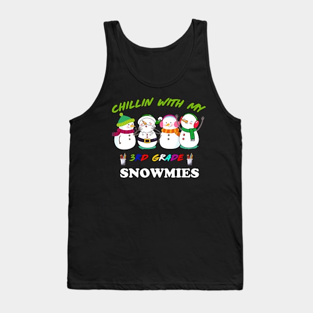 Chillin with my Snomies Christmas Snowman Gift Tank Top by Flipodesigner